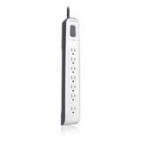 Belkin 7-Outlet AV Surge Protector with 12-Ft Power Cord and Telephone Protection, 2000 Joules (BV107200-12),White