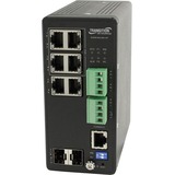 Transition Networks Managed Hardened PoE+ Switch - 6 Ports - Manageable - 2 Layer Supported - Modular - 2 SFP Slots - Twisted Pair, Optical Fiber - 5 Year Limited Warranty