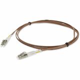 AddOn 5m LC to LC Brown OM4 Duplex OFNR (Riser-Rated) TAA Fiber Patch Cable