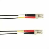Black Box Fiber Optic Duplex Patch Network Cable - 32.80 ft Fiber Optic Network Cable for Network Device - First End: 2 x LC Network - Male - Second End: 2 x LC Network - Male - 1 Gbit/s - Patch Cable - OFNR - 50/125 &micro;m - Black - TAA Compliant