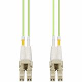 AddOn 3m LC to LC Lime Green OM5 Duplex OFNR (Riser-Rated) Fiber Patch Cable