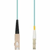 AddOn 20m SC to LC Aqua OM4 Simplex OFNR (Riser-Rated) Fiber Patch Cable