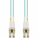 AddOn 5m LC to LC Aqua OM4 Duplex OFNP (Plenum-Rated) Fiber Patch Cable