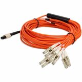 AddOn 9m MPO/UPC to 4xLC/UPC Duplex Orange OM1 OFNR (Riser-Rated) 8-Strand MMF Fiber Fanout Cable