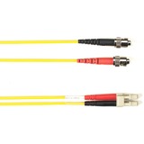 Black Box Fiber Optic Duplex Patch Network Cable - 6.50 ft Fiber Optic Network Cable for Network Device - First End: 2 x ST Network - Male - Second End: 2 x LC Network - Male - 10 Gbit/s - Patch Cable - LSZH - Yellow - TAA Compliant