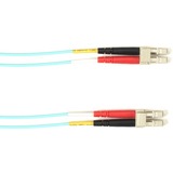 Black Box Fiber Optic Duplex Patch Network Cable - 6.50 ft Fiber Optic Network Cable for Network Device - First End: 2 x LC Network - Male - Second End: 2 x LC Network - Male - 10 Gbit/s - Patch Cable - LSZH - 50/125 &micro;m - Aqua - TAA Compliant