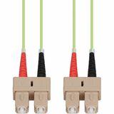 AddOn 20m SC to SC Lime Green OM5 Duplex OFNP (Plenum-Rated) Fiber Patch Cable