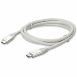 AddOn 3ft (1m) USB C 3.1 Male to Male Thunderbolt-compatible Sync and Charge White Cable - 3 ft Thunderbolt/USB-C Data Transfer Cable for MacBook, Notebook, PC, Smartphone, Tablet, External Hard Drive - First End: 1 x USB 3.1 Type C - Male - Second End: 1 x Thunderbolt - Male - White - 1.0