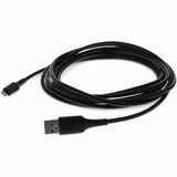 AddOn 2.0m (6.6ft) USB A 2.0 Male to Lightning Male Sync and Charge Black Cable