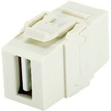 Panduit NetKey USB Data Transfer Adapter - 1 x Type A USB 2.0 USB Female - 1 x Type A USB 2.0 USB Female - White - 1