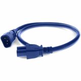 AddOn 6ft C14 Male to C15 Female 14AWG 100-250V Blue Power Cable