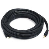 Monoprice Coaxial Extension Audio Cable - 20 ft Coaxial Audio Cable for Audio Device - First End: 1 x Mini-phone Stereo Audio - Male - Second End: 1 x Mini-phone Stereo Audio - Female - Extension Cable - Gold Plated Connector - Black