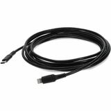 AddOn 2m (6.6ft) USB C 3.1 Male to Lightning Male Sync and Charge Black Cable