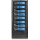 RAIDage JAGE9BT8HDBL-DE Drive Enclosure 12Gb/s SAS, SATA/600 - Mini-SAS HD Host Interface Tower - Black, Blue