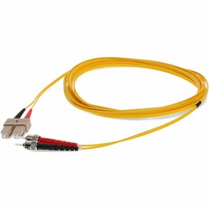 AddOn 5m ST to SC Yellow OM1 Duplex OFNR (Riser-Rated) MMF Fiber Patch Cable