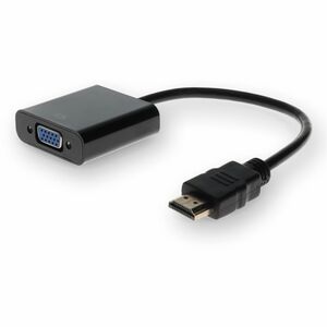 AddOn Lenovo® 701943-001 Compatible HDMI 1.3 Male to VGA Female Black Active Adapter Which Includes Micro USB Port For Resolution Up to 1920x1200 (WUXGA)