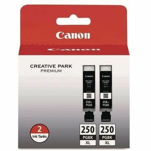 Canon 250PGBK Original High Yield Inkjet Ink Cartridge - Twin-pack - Pigment Black - 2 / Pack