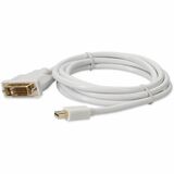 AddOn 6ft Mini-DisplayPort Male to DVI-D Male Adapter Cable White