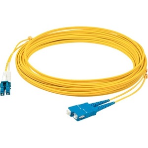 AddOn 5m SC to LC Yellow OM4 Duplex OFNR (Riser-Rated) Fiber Patch Cable