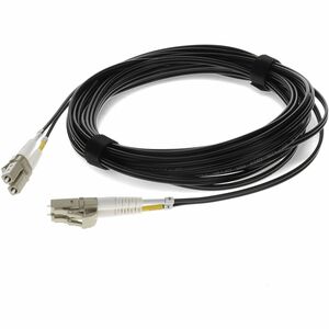 AddOn 3m LC to LC Black OM4 Duplex OFNR (Riser-Rated) Fiber Patch Cable
