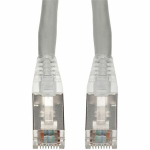 AddOn 1.5ft Gray CAT 6A Shielded PVC Ethernet Cable Snagless Easy Clear Boot RJ-45 M/M
