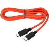 Jabra USB-C Cable - 4.92 ft USB Data Transfer Cable for Headset - First End: 1 x 24-pin USB Type C - Male - Second End: 1 x 5-pin Micro USB Type B - Male - Tangerine - 1