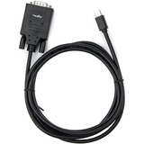 Rocstor Premium 6 ft Mini DisplayPort to VGA Adapter Cable - mDP to VGA cable supports 1920x1200 1080p Resolution - Mini DisplayPort to VGA cable for Projector, Monitor, PC, Desktop Computer, Notebook, Ultrabook, Video Device, TV - 6 ft (2m) - 1 Pack - 1 x Mini DisplayPort Male - 1 x HD-15 Male VGA - Black