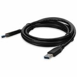 AddOn 2m USB a 3.0 Male to Male Black Cable - 6.56 ft USB Data Transfer Cable for Notebook, PC, USB Charger, Mouse, Keyboard, External Hard Drive, Flash Drive - First End: 1 x USB 3.0 Type A - Male - Second End: 1 x USB 3.0 Type A - Male - Black - 1.0