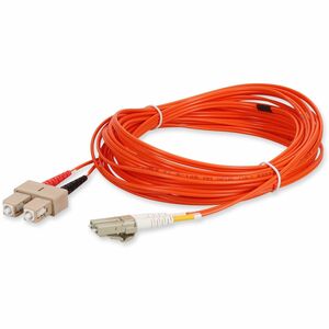 AddOn 9m SC to LC Orange OM1 Duplex OFNR (Riser-Rated) TAA MMF Fiber Patch Cable