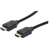 Manhattan 4K@60Hz Certified Premium High Speed HDMI Cable with Ethernet - 5.91 ft HDMI A/V Cable for Audio/Video Device, TV, Blu-ray Player, Stereo System, Gaming Console, PC - First End: 1 x 19 Pin HDMI 2.0 Type A Digital Audio/Video - Male - Second End: 1 x 19 Pin HDMI 2.0 Type A Digital Audio/Video - Male - 18 Gbit/s - Supports up to 3840 x 2160 - Shielding - Gold Plated Contact - 30 AWG - Black