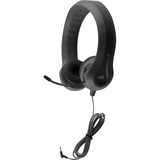 Hamilton Buhl Kid's Flex-Phones 3.5mm TRRS Headset with Gooseneck Microphone, BLACK - 42 Pack