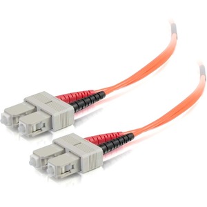 C2G 16.4ft (5m) SC-SC 50/125 OM2 Duplex Multimode PVC Fiber Optic Cable - Orange