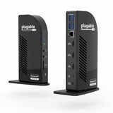 Plugable 13-in-1 USB-C Triple Monitor Docking Station with 100W Charging, Compatible with Windows, Mac, and Chrome with Thunderbolt 3 / 4 or USB-C