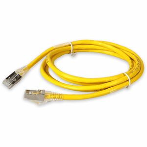 AddOn 10m Yellow CAT 6A Shielded PVC Ethernet Cable Snagless Easy Clear Boot RJ-45 M/M