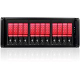 RAIDage JAGE412HDRD-DE Drive Enclosure 12Gb/s SAS, SATA/600 - Mini-SAS HD Host Interface - 4U Rack-mountable - Black, Red
