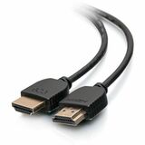 C2G 6ft Plus Series Slim Flexible HDMI Cable with Low Profile Connectors - VW-1 Rated - 4K 60Hz - M/M - Black (3 Pack)