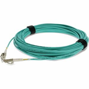 AddOn 47m LC to LC Aqua OM4 Duplex OFNR (Riser-Rated) Fiber Patch Cable
