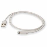 AddOn 1m Apple Computer® Compatible USB A 2.0 Male to Lightning Male White Cable