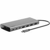 Belkin USB-C 8-in1 Dual Display Core Hub - Docking Station - 10 Gbps - 100W - 3xUSB-C, 2xUSB-A, 2xHDMI, Ethernet - 4K - Grey