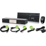 IOGEAR 4-Port DisplayPort1.2 KVMP with Wireless Keyboard and Mouse