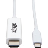 Eaton Tripp Lite Series USB-C to HDMI Adapter Cable (M/M), 4K 60 Hz, 4:4:4, Thunderbolt 3 Compatible, White, 6 ft. (1.8 m)