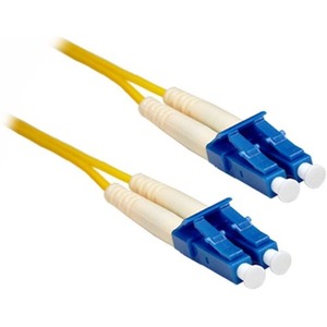 ENET Fiber Optic Duplex Patch Network Cable - 1 ft Fiber Optic Network Cable for Network Device - First End: 2 x LC Network - Male - Second End: 2 x LC Network - Male - Patch Cable - Yellow