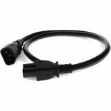 AddOn 6ft C14 to C15 14AWG 15A Black 100-250V Power Cable
