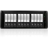 RAIDage JAGE412HDSL-DE Drive Enclosure 12Gb/s SAS, SATA/600 - Mini-SAS HD Host Interface - 4U Rack-mountable - Black, Silver
