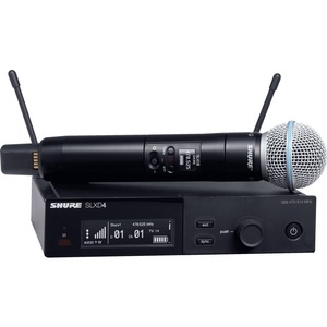 Shure Wireless System with Beta 58A Handheld Transmitter - 514 MHz to 558 MHz Operating Frequency - 20 Hz to 20 kHz Frequency Response - 328.08 ft Operating Range