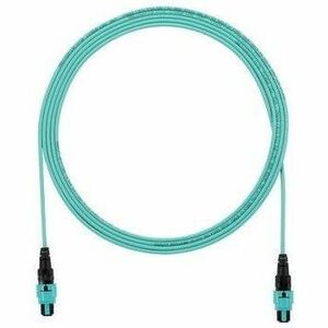 PanNet Interconnect Fiber Optic Network cable - 36 ft Fiber Optic Network Cable for Network Device, Enclosure, Fiber Optic Cassette - First End: 1 x PanMPO Network - Female - Second End: 1 x PanMPO Network - Female - 400 Gbit/s - Plenum, OFNP - 50/125 &micro;m - Aqua