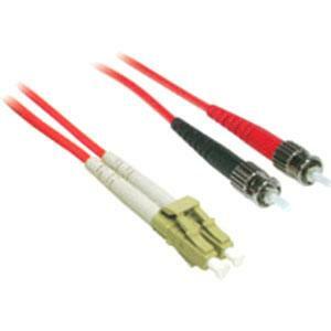 C2G-2m LC-ST 62.5/125 OM1 Duplex Multimode PVC Fiber Optic Cable - Red