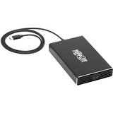Eaton Tripp Lite Series USB-C to Dual M.2 SATA SSD/HDD Enclosure Adapter - USB 3.1 Gen 2 (10 Gbps), Thunderbolt 3, UASP, RAID