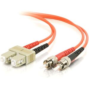 C2G 3m SC-ST 62.5/125 OM1 Duplex Multimode PVC Fiber Optic Cable (LSZH) - Orange