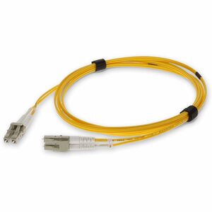 AddOn 10m LC to LC Yellow OM3 Duplex OFNR (Riser-Rated) Fiber Patch Cable